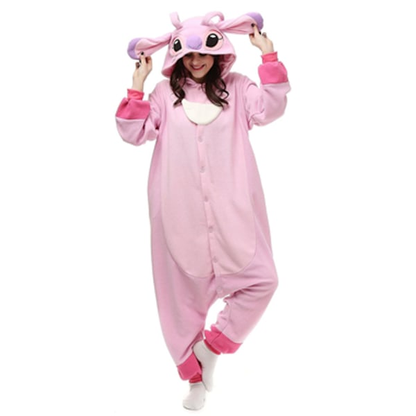 Vuxen Onesie Djur Pyjamas Halloween Cosplay Kostymer Festkläder Rosa S