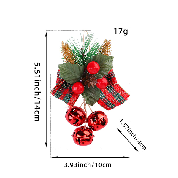 Juleklokkepynt Jingle Bells Hjemmepynt Red A