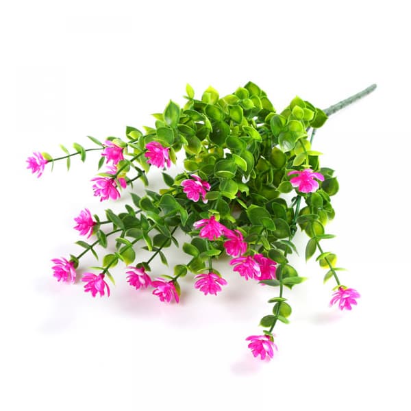 Kunstig bukett, lilla, 6 bunter Rose red