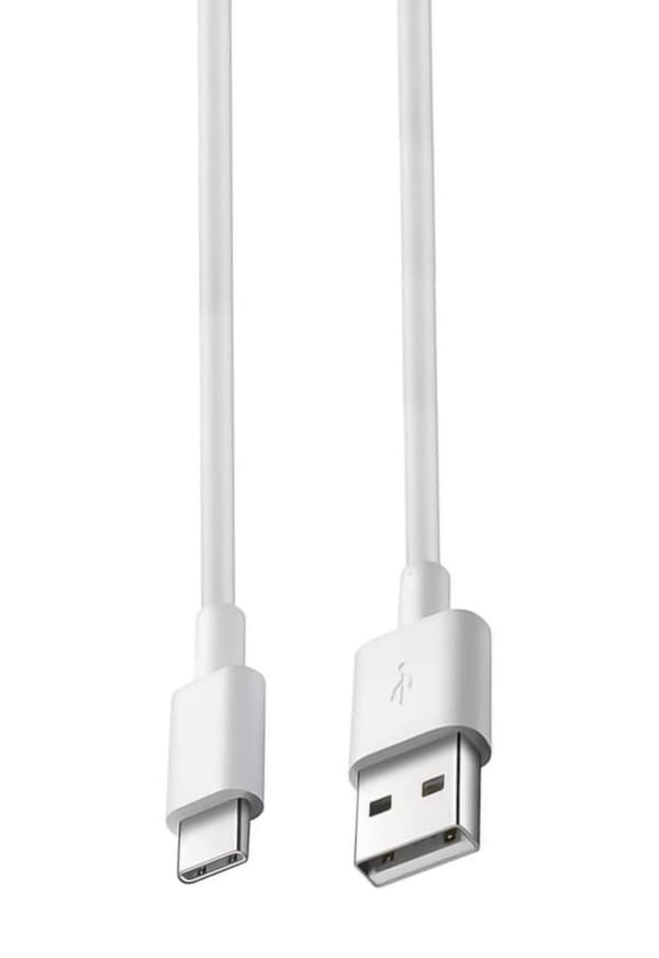 USB-C til USB-A datakabel, USB 2.0, 3A hurtigopladning, 480 Mbps overførselshastighed, 1 meter, 4-stk. hvidt sæt.