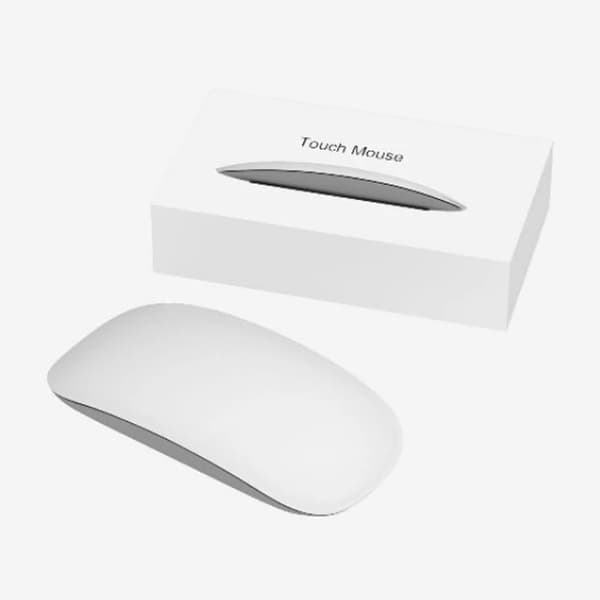Sort med Apple Original Multi-Touch Surface Magic Mouse med Macbook Pro Air Mini Laptop Tablet PC iPad Bluetooth 5.0 Trådløs Mus black