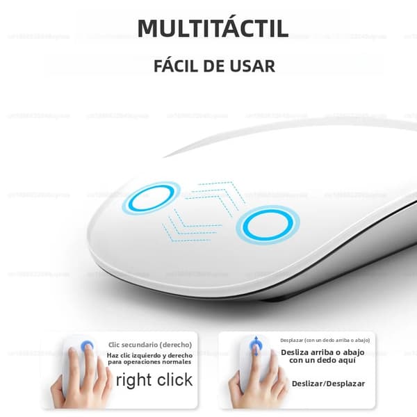 Sort med Apple Original Multi-Touch Surface Magic Mouse med Macbook Pro Air Mini Laptop Tablet PC iPad Bluetooth 5.0 Trådløs Mus black