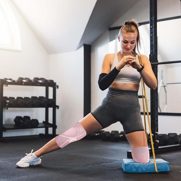 2-pack Sport Knäskydd, Justerbart Elastiskt Knäskydd, Kompressionsknäskydd, Ligament Knäskydd, M, L, XL
