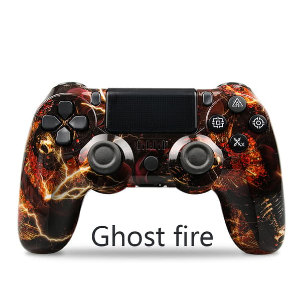 Trådløs Bluetooth-kontroller med PS4/Slim/Pro, dobbel vibrasjon, kompatibel med Windows, PC, iOS, Android
