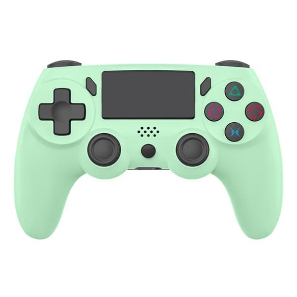 Blå trådløs Bluetooth gamepad-controller med touchpad og mikrofon, kompatibel med PS og PC, seks akser, dobbelt vibration, Bluetooth 4.0