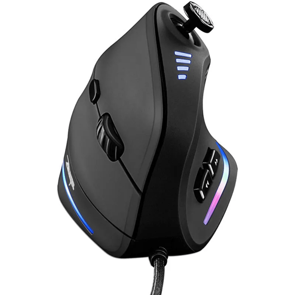 Ergonomisk RGB Vertikal Gaming Mus, USB-kablet, 11 Programmerbare Knapper, Høj Præcision, Egnet til PC-Gamere