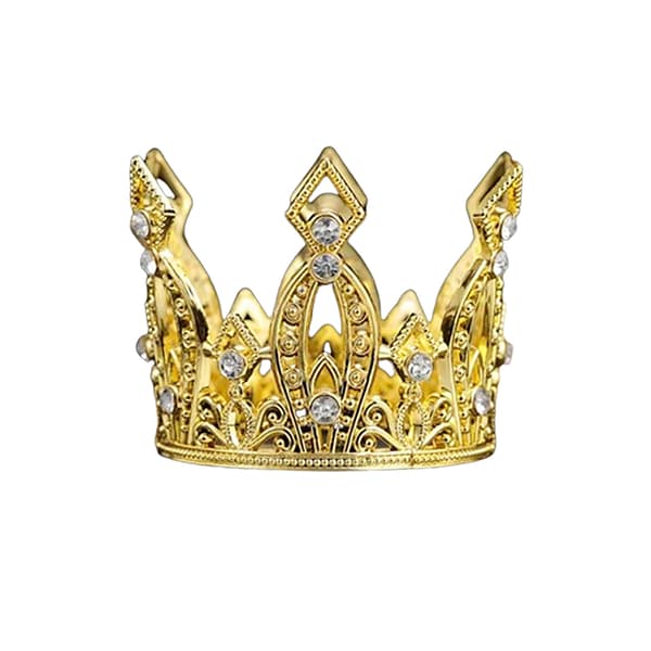 Sølv Krystall Krone Hodeplagg Bryllup Hårtilbehør Mini Krone Kaketopp Prinsesse Hårpynt for Jenter Silver