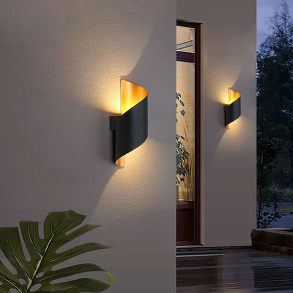 Vegglampe, svart gull - 2,5W - Varm