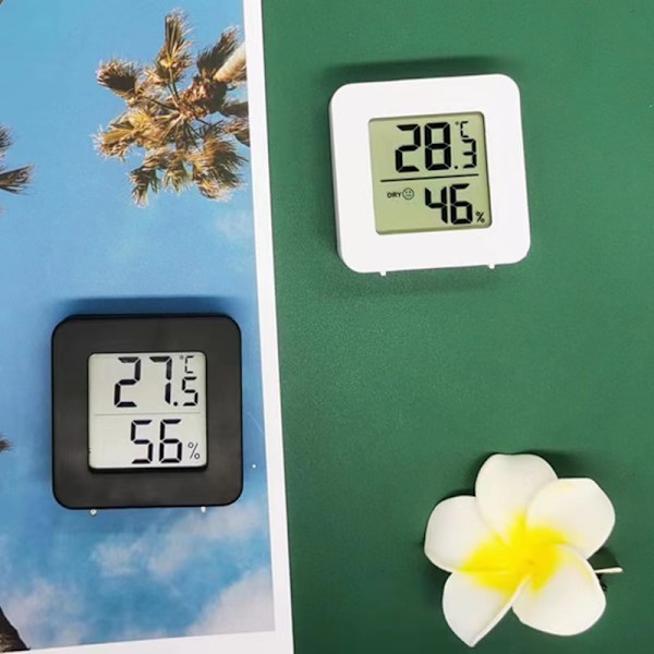 Digital Hygrometer Indendørs Termometer Luftfugtighedsmåler Rumtermometer med Temperatur- og Luftfugtighedsovervågning Mini Hygrometer Termometer