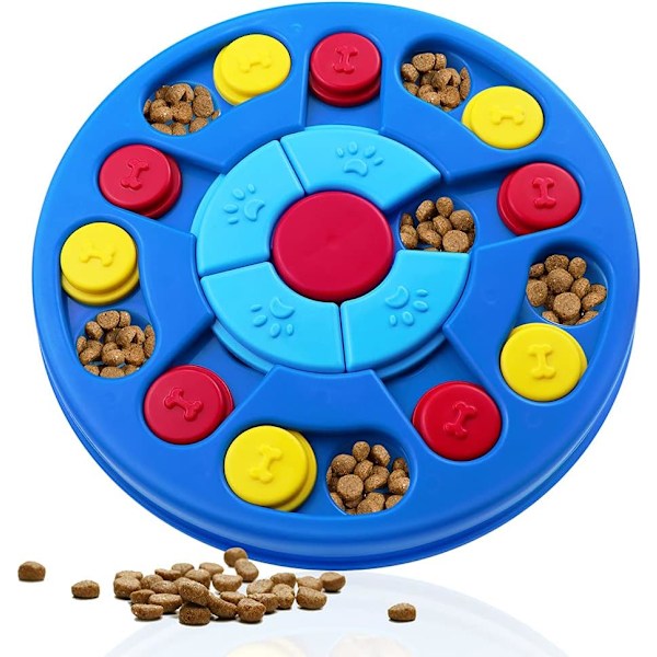 Hundpussel Leksak Interaktiv Leksak för Valp IQ Stimulering & Godis Träningsspel Godisdispenser för Smarta Hundar, Valp & Katter Rolig Matning (Nivå 1-3) ...