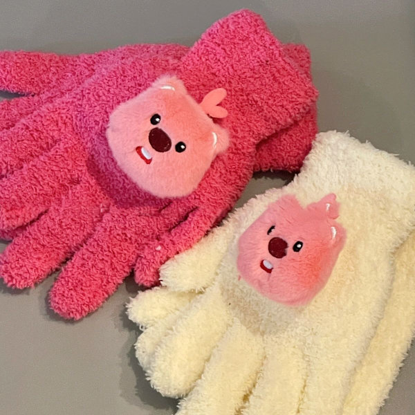 Tyttöjen talvinen ilo: Ihastuttavat plussakäsineet - Uusi - tyyli, fleece - vuorattu, sormet erillään, ihanteellinen opiskelijoille ratsastukseen ja lämpimänä pysymiseen!
