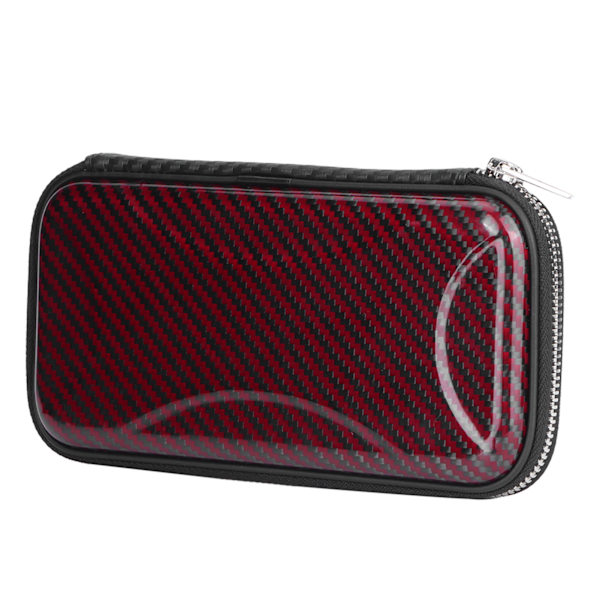 Kulfiber Business Wallet Bærbar Lynlås Wallet Kortholder Taske 21x11x3.5cm Rød Red