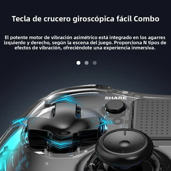 P05 Trådløs Controller med PS4, seks akser rotation, programmerbare knapper, kompatibel med PS3, PC, iOS, Android