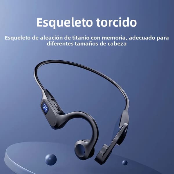 Bluetooth-hörlurar med benledning, IPX8-vattentäthetsklassning, lämpliga för simning, sport och dykning.