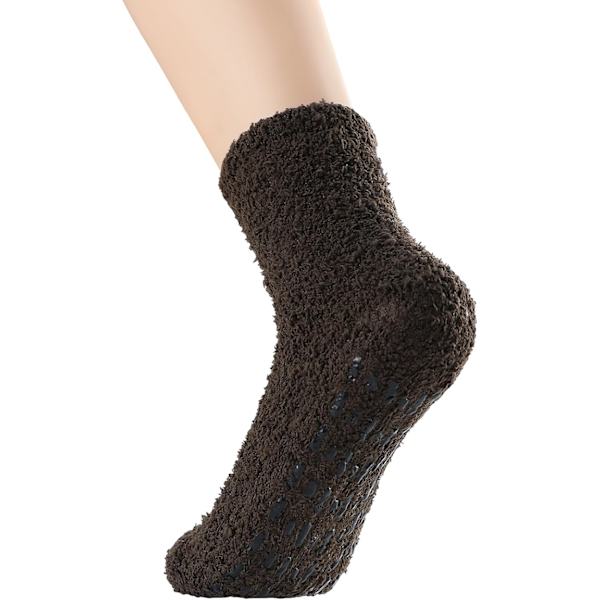 Mysiga Varma Toffelstrumpor Kvinnor Super Mjuka Mikrofiber Bekväma Sovstrumpor 6 eller 5 Par A2