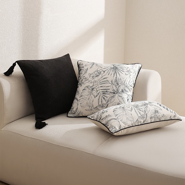 Scandinavisk stil kuddar set, lyxig soffa kudde med fransar, kuddar set för säng, vardagsrum, ryggkudde 45*45cm