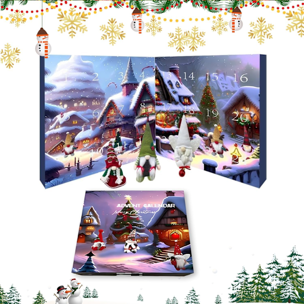 Tomte Julkalender 2024, Tomte Julkalender 2024, Jultomte Julkalender, Julkalender Tomtefigurer, Jultomte Julkalender