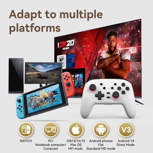 Grønn Trådløs Bluetooth Gamepad Kompatibel med Nintendo Switch