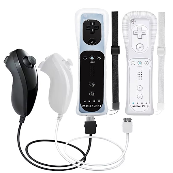 2-pack blåa rörelsespelkontroller kompatibla med Wii U-stil konsoler