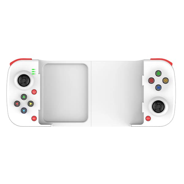 Röd Blå 3D Mobil Spelkontroll, Bluetooth 5.0 Joystick, Kompatibel med iOS och Android, Utdragbar Gamepad
