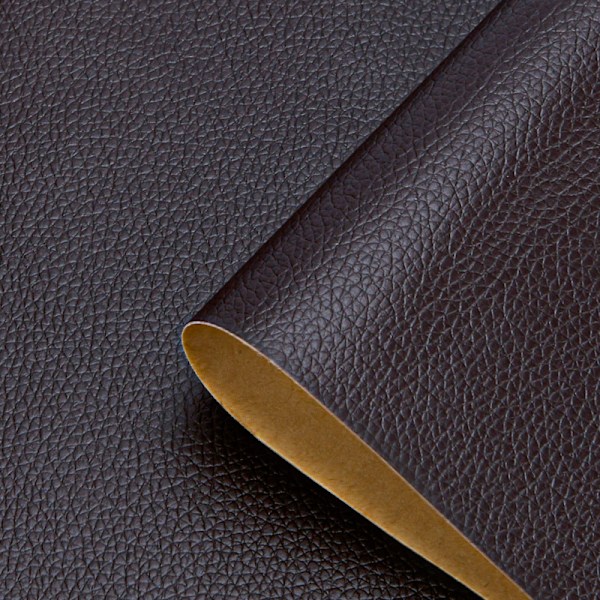 Premium Tjockt Självhäftande Läderlapp för Soffa, Bilinredning Reparation - 25*30cm, Perfekt för att Återställa Säten och Imitera Läder med Hög Kvalitet Dark brown