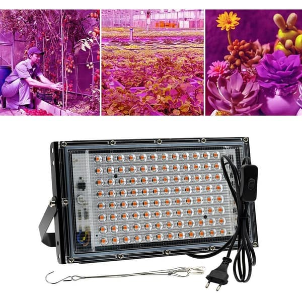 LED Växtlampa, 96 LED, för inomhusväxter, grönsaker och blommor, 1 st