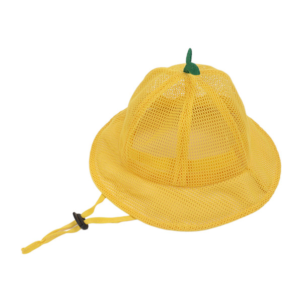 Barnens hinkhatt justerbar rep söt mesh andningsbar sommar solhatt gul yellow