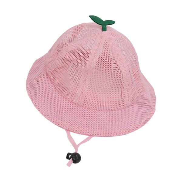 Barnens hinkhatt Justerbar rep Söt nät Andas Sommar solhatt rosa pink