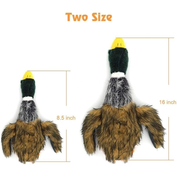 Husdjursleksaker för hundar, Plyschleksak i form av en gräsand, Kvittrande leksaker för medelstora och stora hundar, 40 cm, 1-pack 1
