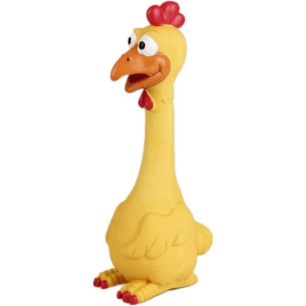 Gummikjærring Squeaky Hundefiler for Små, Mellomstore eller Store Hunderaser, Lek Henting, Reduser Separasjonsangst Yellow