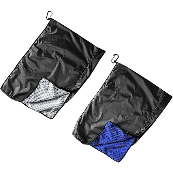Mikrofiber Golf Håndklæder Regnbeskyttelse Dækning Bærbar Golf Regnhætte Håndklæde 2 i 1 Golf Håndklæde Regn Dækning til Mænd Kvinder 2 i 1