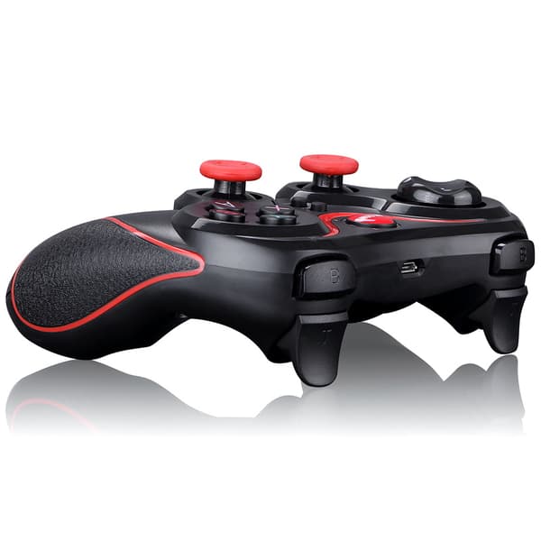 S3 Bluetooth Gamepad med stativ, trådløs controller kompatibel med Android, iOS, PC, TV