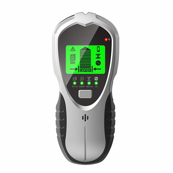 Vægscanner Materialdetektor, Konstruktionsdetektor med LCD-lysindikator og lydadvarsel, Detekterer metaller, elektriske ledninger, træstolper i vægge
