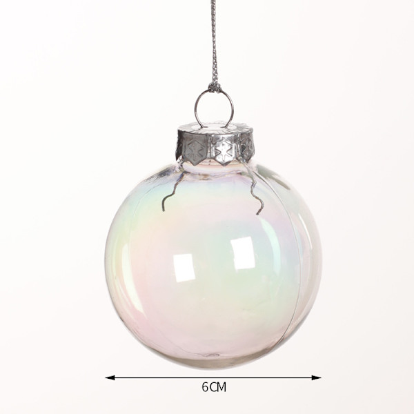Gjennomsiktige julekulepynt, Plastkuler DIY 6cm D 6cm