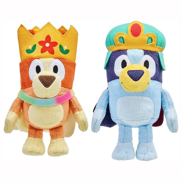 Bluey og Bingo Dog Friends Plys legetøj Anime Perifer Doll Crown Limited Edition- 2 stk.