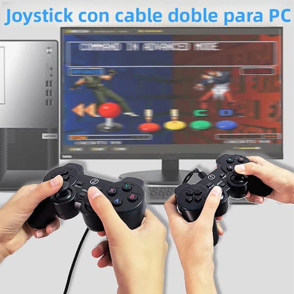 2-spelar gamepad med USB-joystick, kompatibel med Windows XP/7/8/10, arkad- och laptopkontroll