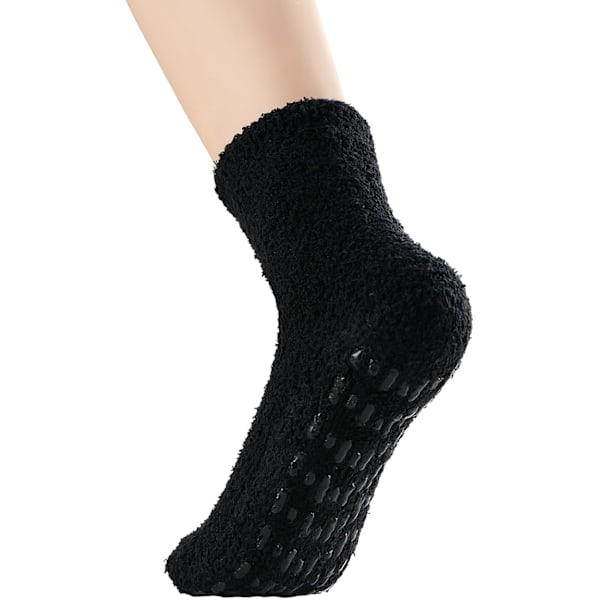 Mysiga Varma Toffelstrumpor Kvinnor Super Mjuka Mikrofiber Bekväma Sovstrumpor 6 eller 5 Par A2