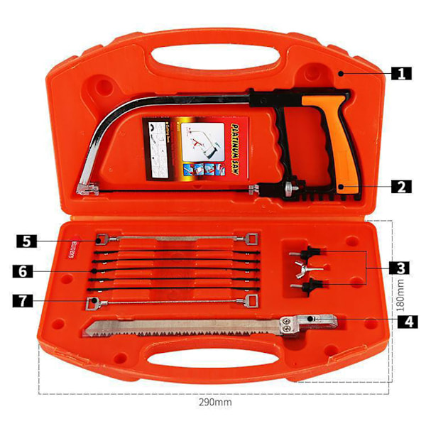 12-delad Magic Handsaw: Mini Snickare & Kakelsåg - Sju Funktioner i En red