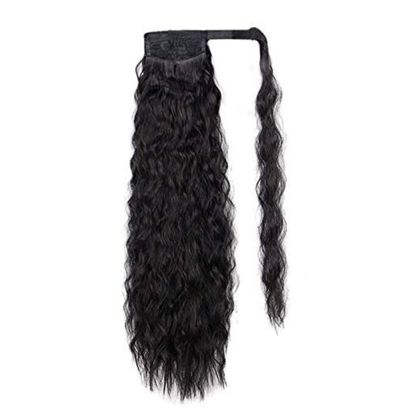 Bølget hestehale extensions - Sort