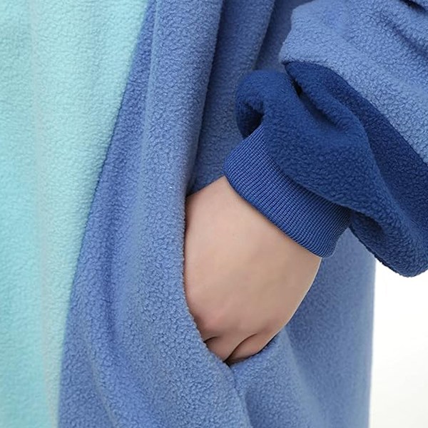 Vuxen Onesie Djur Pyjamas Halloween Cosplay Kostymer Festkläder Blå S
