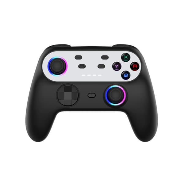Svart og hvit NSpro trådløs spillkontroller, kompatibel med Switch-stil, RGB-belysning, PS3, Android, iOS 13+ Bluetooth