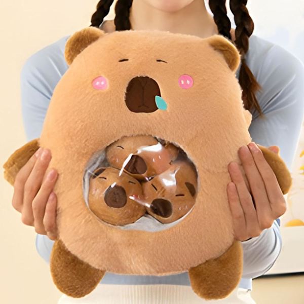 Pehmeä Kapibara-Plush-Tyyny | Ruskea Kapibara-Plush-Nukke, Plush-Eläinten Lelut | Kapibara-Plush-Lelut Kapibara Täytetty Eläin, 30CM