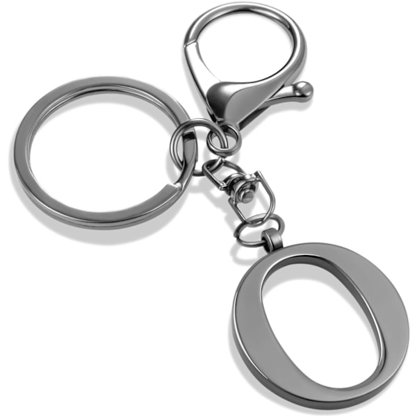Nyckelring med guldbokstav A-Z för kvinnor, väskacharm, handväskacharm, metallinitialbokstavsnyckelring Black-o
