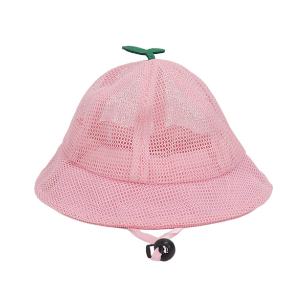 Barnens hinkhatt Justerbar rep Söt nät Andas Sommar solhatt rosa pink