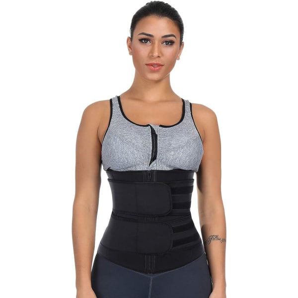 1. Kvinners midjetrener Korsett Slankende Body Shaper Black 3X-Large