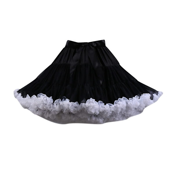 Tylskørt til kvinder Tutu-kjole Tutu Fest Flerlags Puffy Cosplay-kjole Julekjole Sort