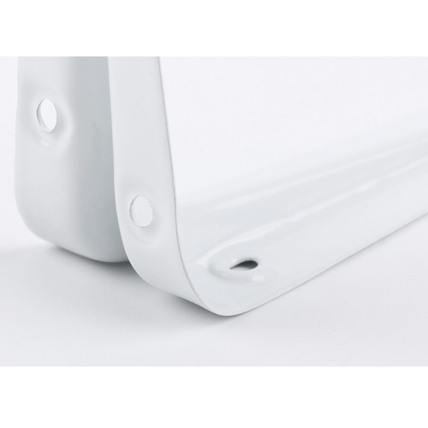 Perforert metall konsollholder, 200×250mm, 2 farger, 2-delt sett White