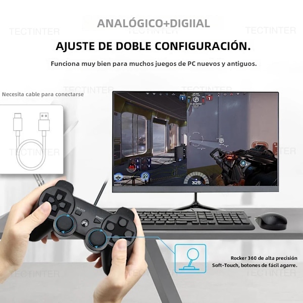 Rød trådløs Bluetooth-spilcontroller, kompatibel med PS3 og PC, gamepad-joysticktilbehør