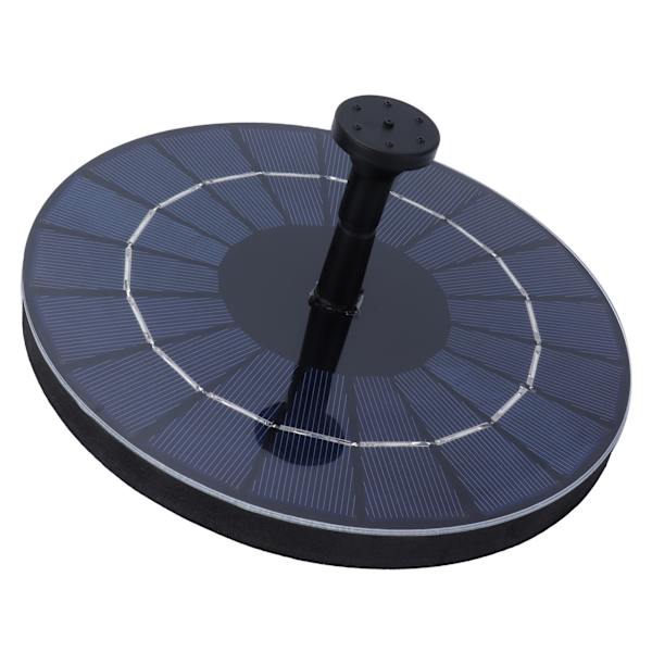 Solcelledrevet springvand flydende springvand fuglebad springvand til dam have park fiskebeholder rund 7,4V