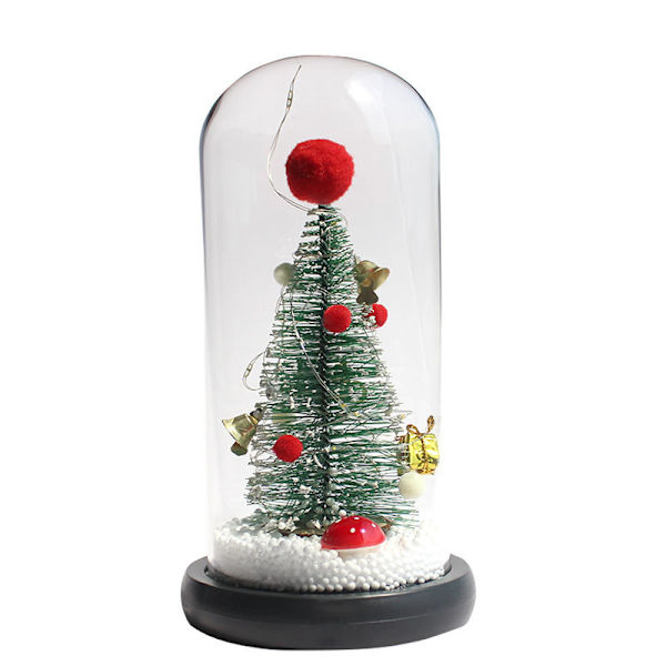 Juletræ i glaskuppel med LED-lys, til julepynt size 9